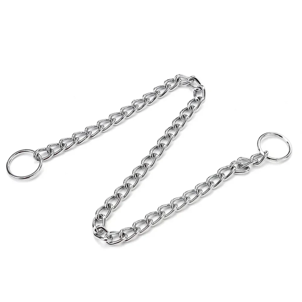 . Pet P Schlangenkette Hundehalsband aus Edelstahl, Verstellbares Würgehalsband für Training, Geeignet für Bulldoggen und Mittelgroße bis Große Hunde – Detail 9