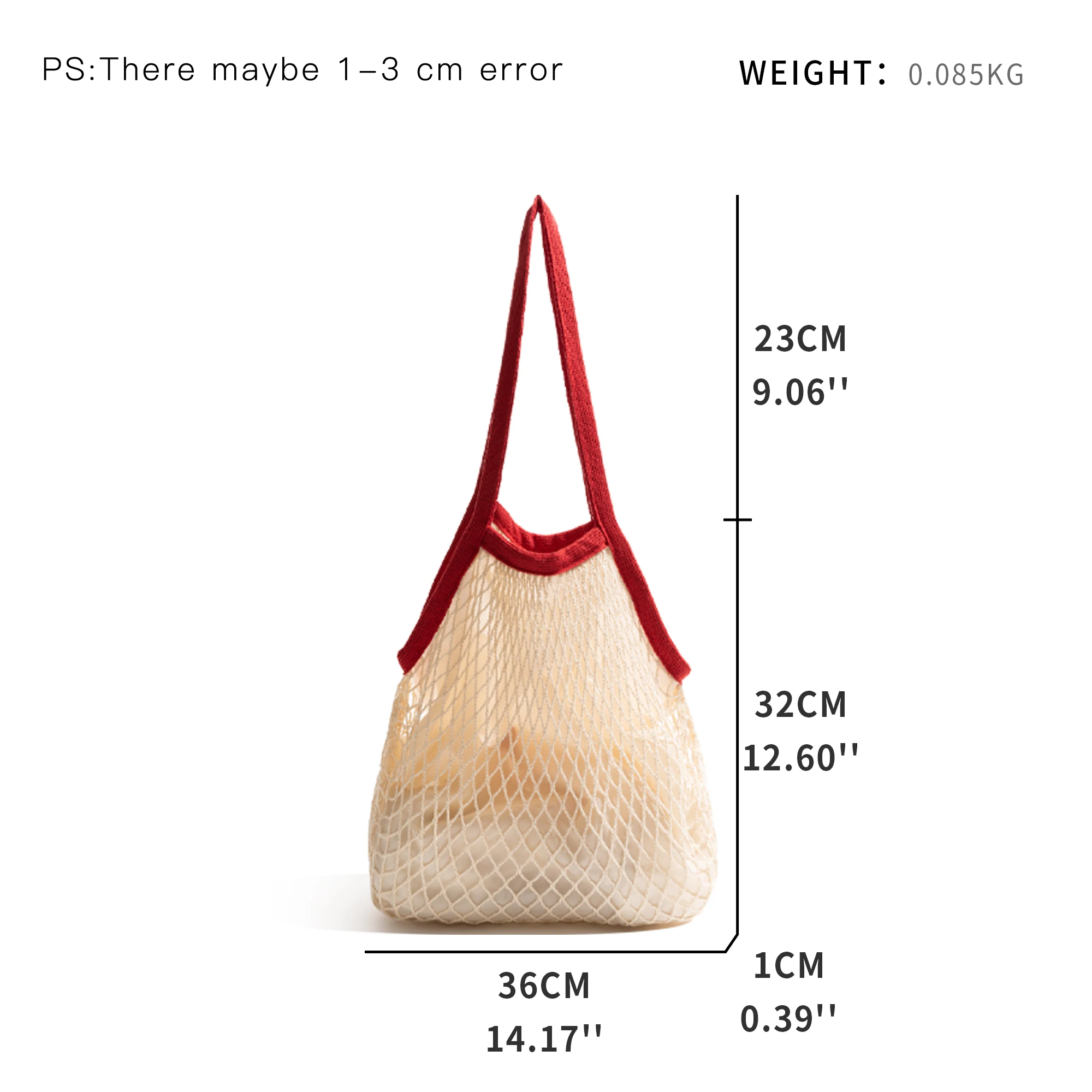 Fishing Net Hollow Out Crochet Shopping Grocery Bag Lightweight Portable Cotton Rope Weave Shoulder Phone Purse Beach Handbags