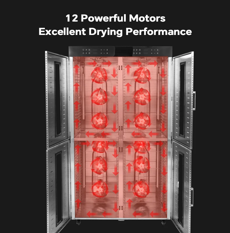 Deshidratador de alimentos comercial, secador de frutas y verduras, secador industrial de carne seca
