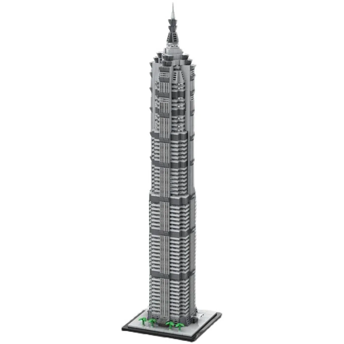 MOC- 148580   Jinmao Building escala 1:800 modelo arquitectónico rompecabezas juego de bloques de partículas pequeñas para hombres
