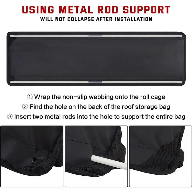 RZR XP 1000 Roof Overhead Storage Bag For Polaris RZR XP 1000 S 1000 Turbo Premium RZR 900 EPS Edition 2014-2021