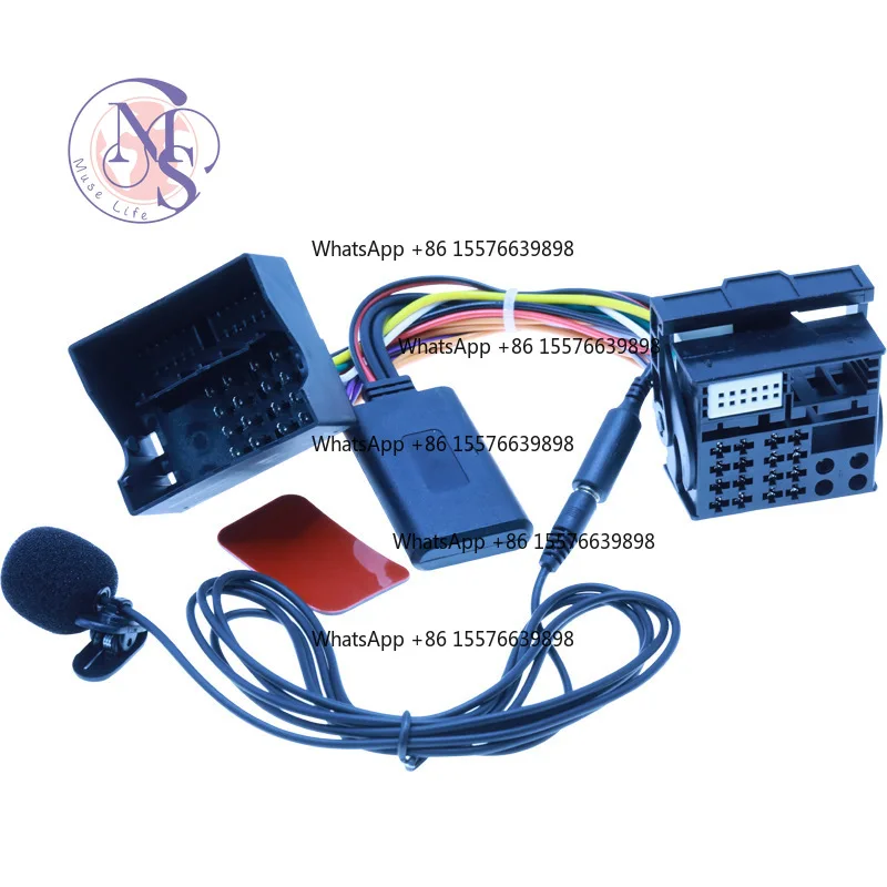 Bluetooth AUX Lossless Audio Cable Adapter, Plug and Play Audio Modification Harness