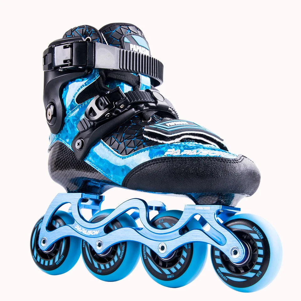 High quality carbon fiber slalom skates 85A PU wheels speed inline skates fitness freestyle roller skates for adult men women