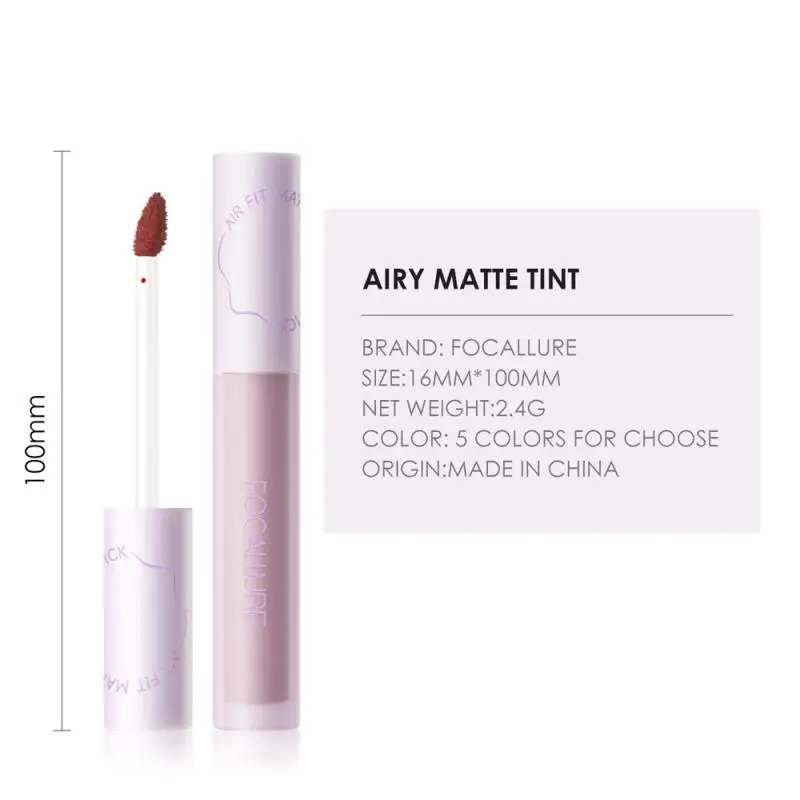 FOCALLURE 5 Color Liquid Lipstick Matte Lip Gloss Cosmetic Lightweight Lip Glaze Long Lasting Lip Tint Waterproof Lips Makeup