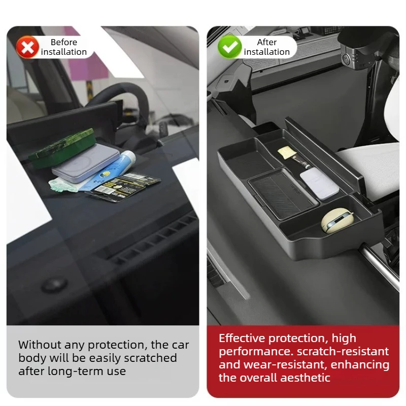 For Toyota RAV4/Wildlander 2026 Screen Rear Silicone Storage Box Central Control Storage Box Storage Accessories Supplies Tools