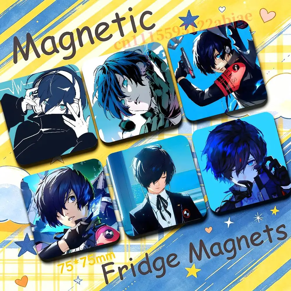 M-Makoto Y-Yuki Persona 3 Fridge Magnetic Magnet PVC Memorial Decor for Family Friends Students Adults