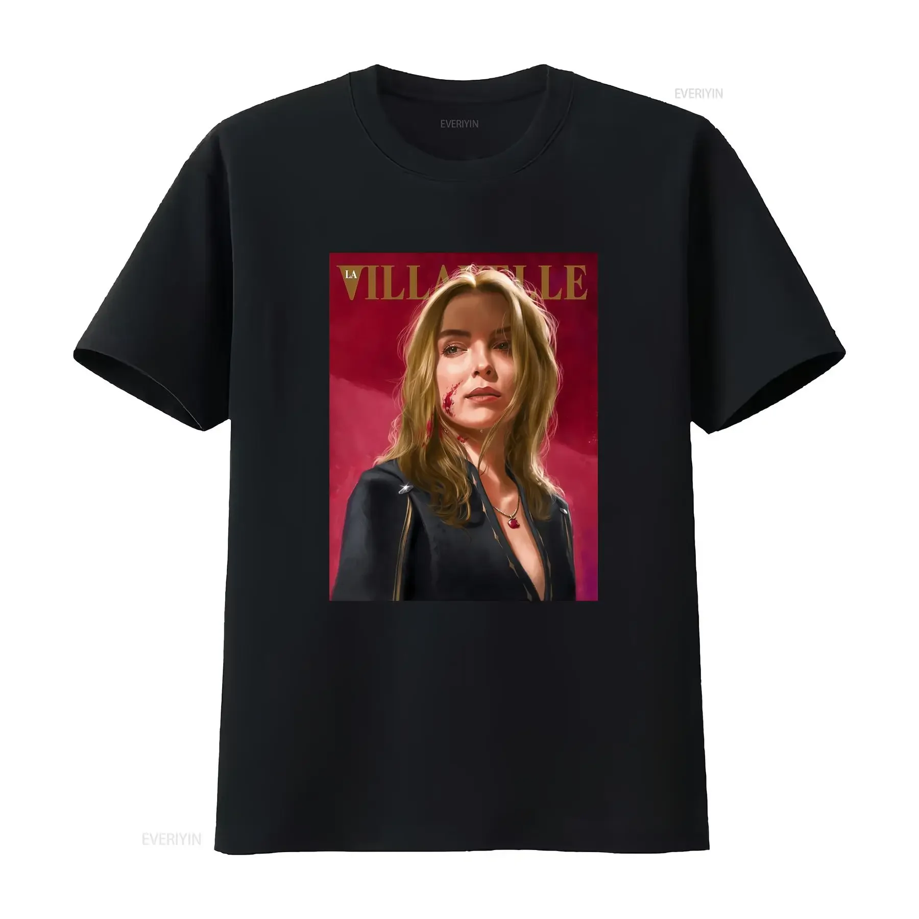 Maglietta Killing Eve Serie Fan Merge Polastri Girocollo casual tessuto leggermente elasticizzato vestibilità regolare vintage