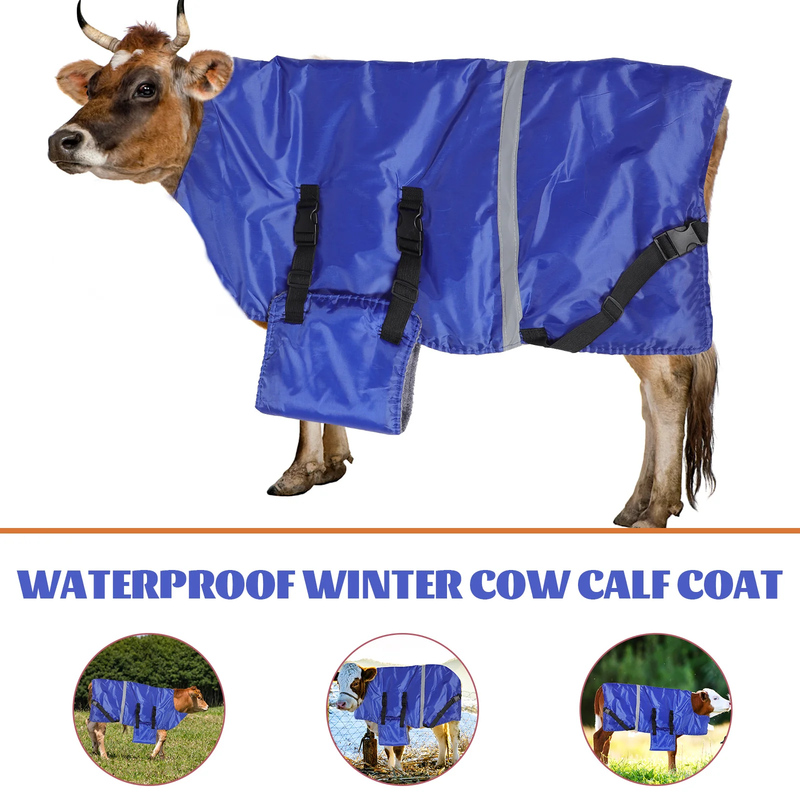 Calf Cold Weather Vest Lamb Warm Coat Highland Cow Jacket Calves Winter Clothing Clothes Silk Floss Belly Protection Baby Furry