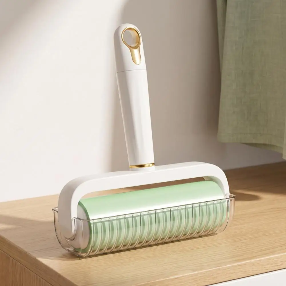 Sticky Lint Roller for Dust Cleaning, Pet Hair Remover with Widened Adhesive Sheets and Ergonomic Handle for Clothes Sofa Bed an