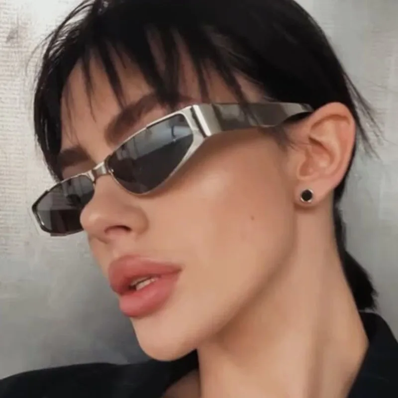 

y2k Vintage Small Frame Cat Eye Sunglasses Women For Men Luxury Brand Designer Sun Glasses Punk Popular Outdoor Metal Shades UV