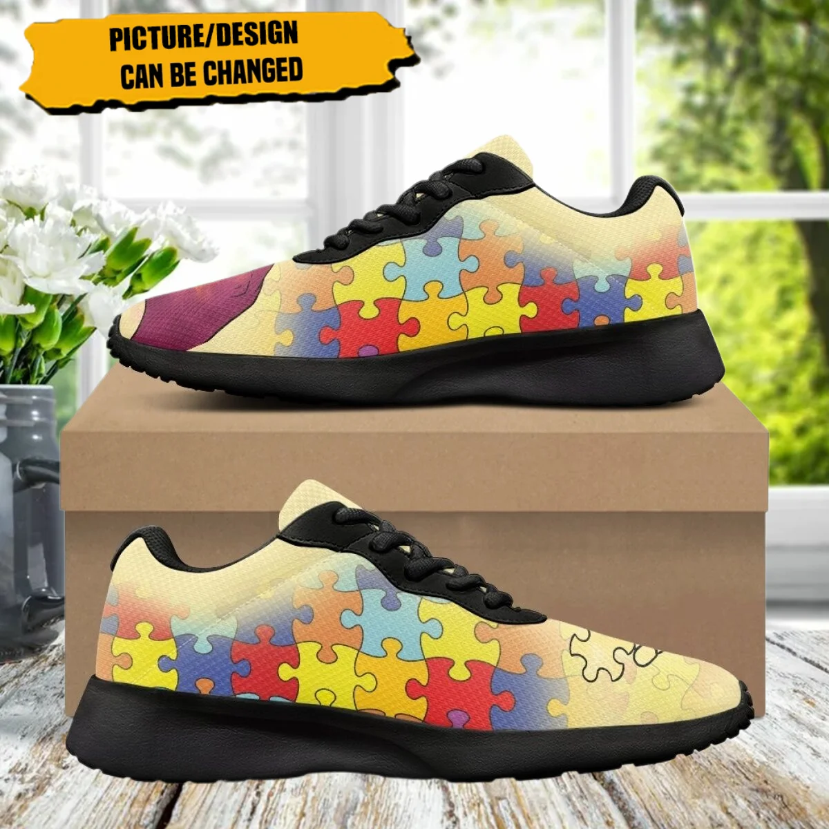 

Autism Cancer Consciousness Print Women's Cozy Outdoor Running Shoes Lightweight Breathable Walking Shoe Suitable travel sports