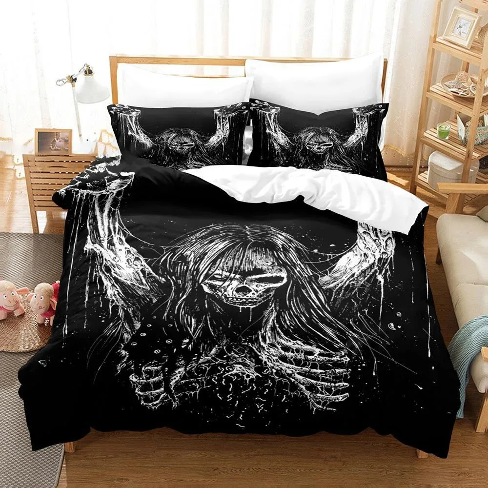 Dark Satanic Bedding Set Boys Girls Twin Queen Size Duvet Cover Pillowcase Bed Kids Adult Fashion Home Textileextile