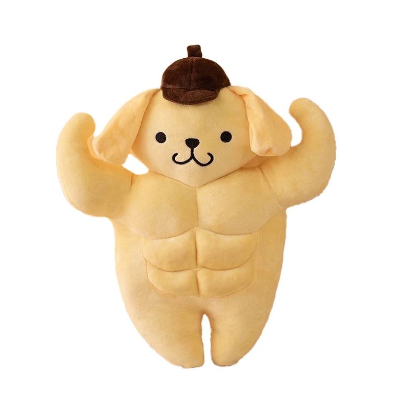 

Kawaii Pom Pom Purin Plush Doll 39cm Cartoon Funny Muscle Stuffed Toys Comfortable and Soft Body Pillow Perfect Birthday Present