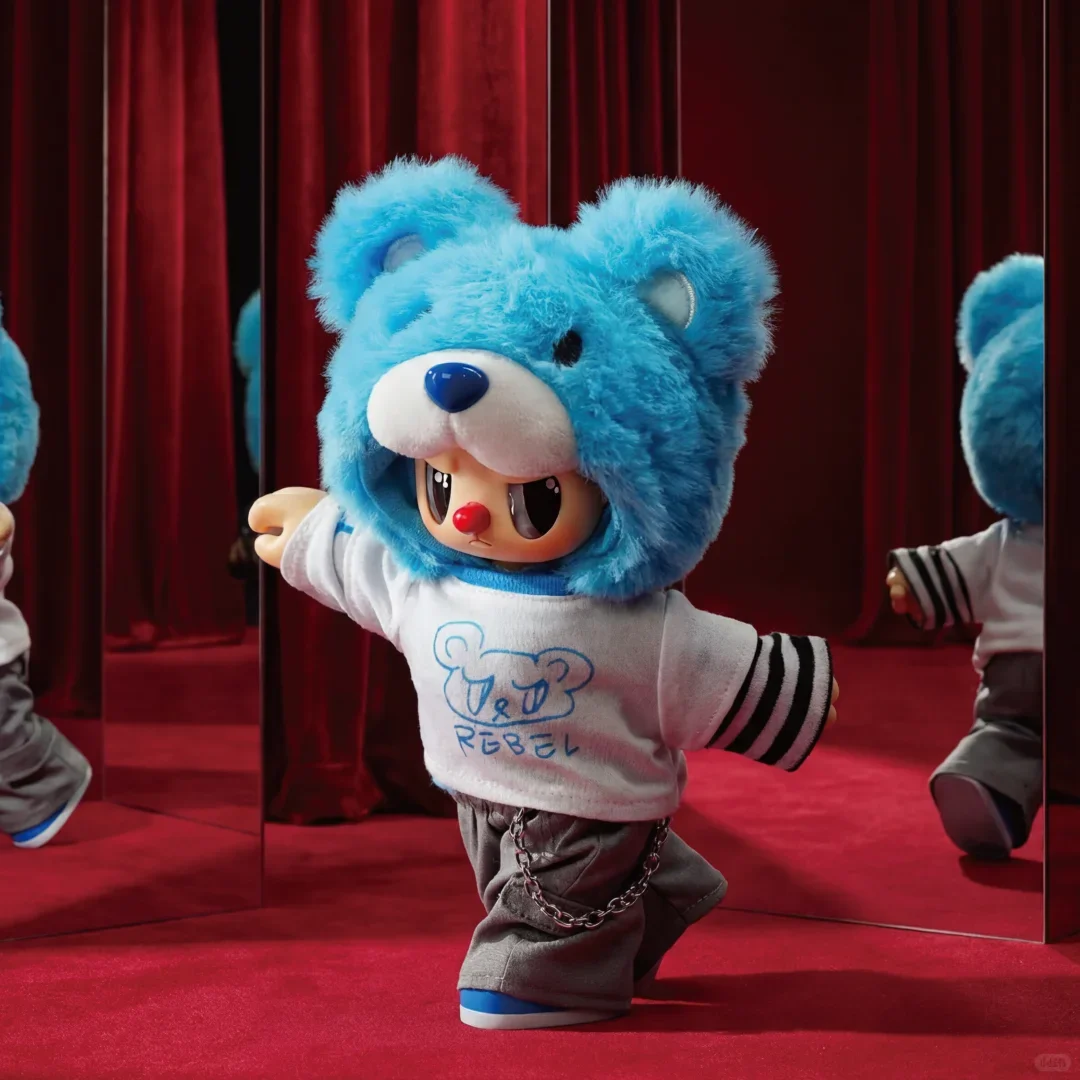 Chao Sweet Rebel Bear Street Series Vinyl Plush Doll Blind Box Articulation Mobility Vinyl Plush Doll Popular Pendant Halloween