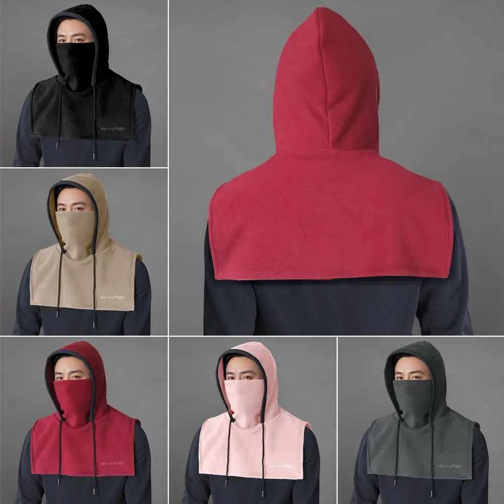 Modna polarowa zimowa czapka zintegrowana z szalikiem, ochrona uszu, ciepła kominiarka, miękki, swobodny zestaw szalika z kapturem dla kobiet i mężczyzn.