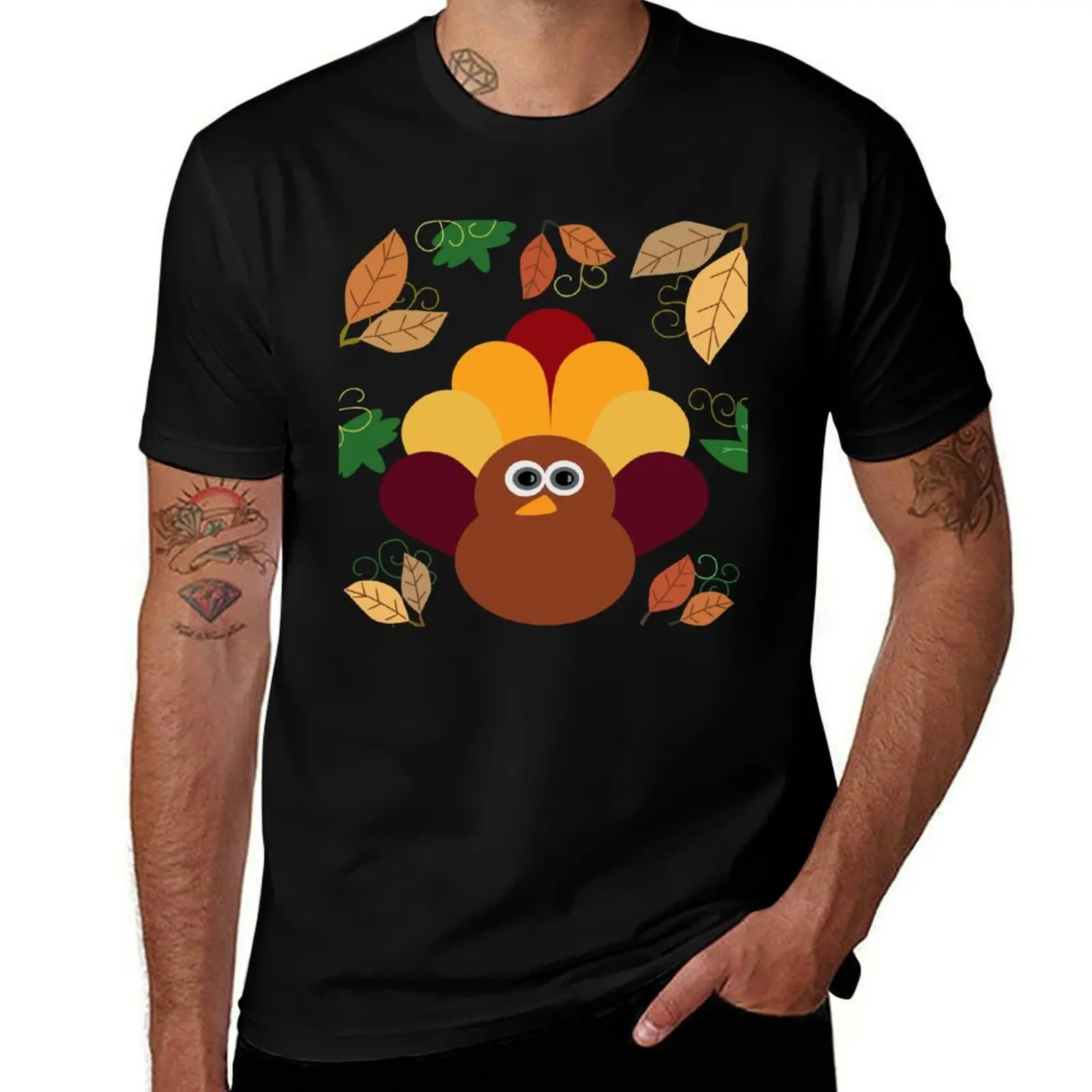 Thanksgiving Turkey T-Shirt Casual Daily Graphic Tee T-Shirt