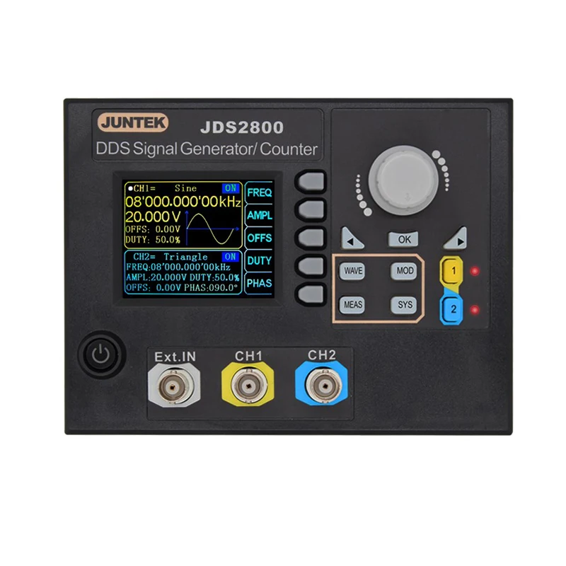 JDS2800 15M 40M 60MHZ Digital Dual Channel DDS Digital Synthesis Function Arbitrary Waveform Signal Generator Test Bench