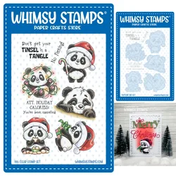 NEW Panda Christmas Clear Stamps Metal Cut dies and Stamps for DIY Scrapbooking Photo Album Embossing Decorative Paper Cards