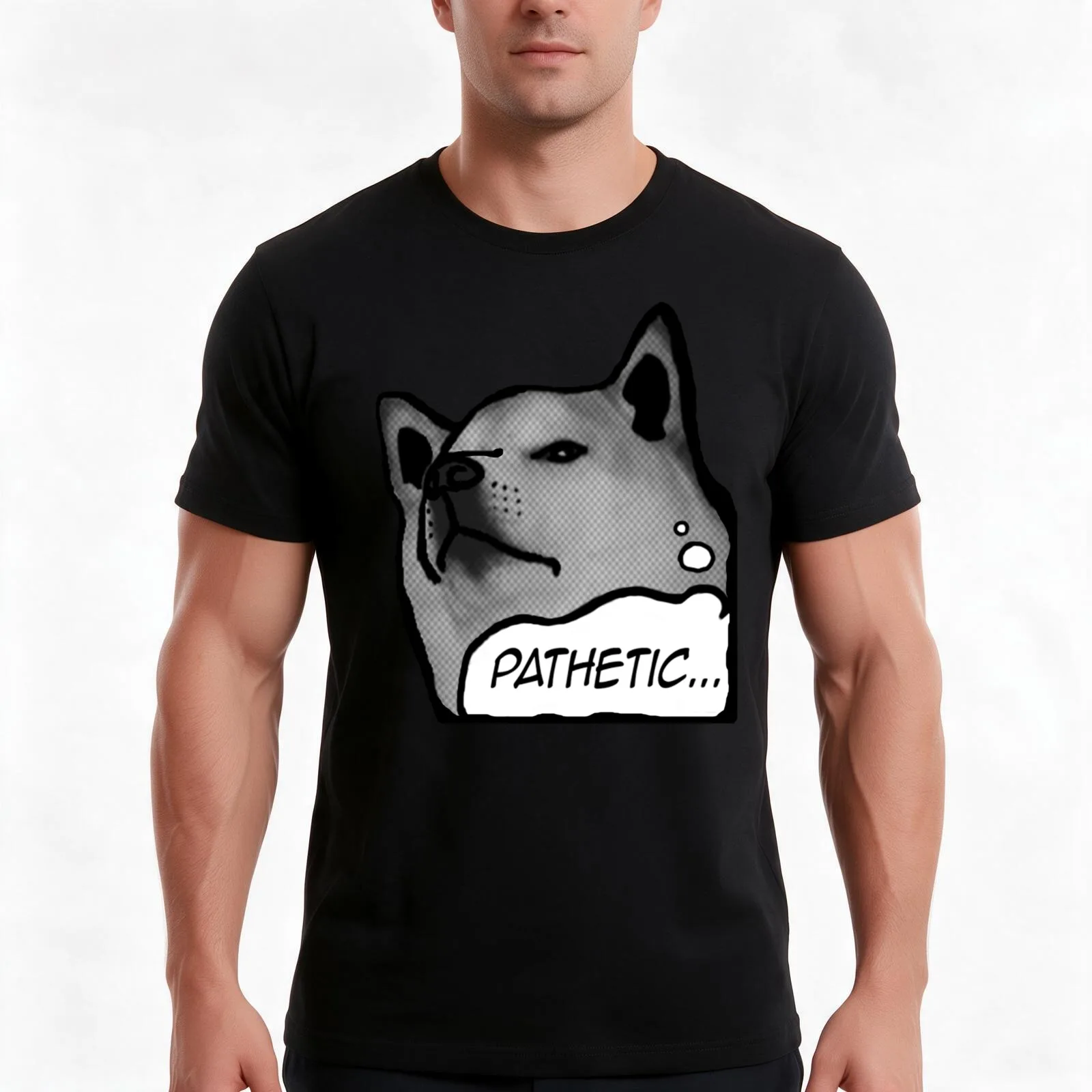 Shiba Inu - Pathetic... T-Shirt Summer Casual Cotton Tee, Unisex Men Women
