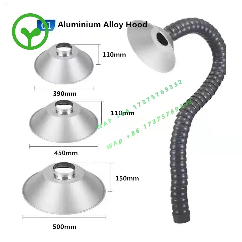 Welding Bamboo Pipe of Smoke Separator Arm with Flexible Extraction Exhaust Hose