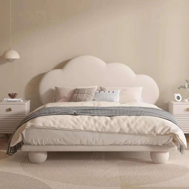 Children's bed French cream wind bed girl cloud girl princess bed bedroom Internet celebrity boy