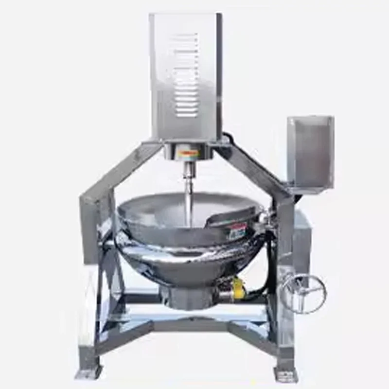 Máquina semiautomática para freír con Base de olla caliente, relleno de bollos de pasta de frijol rojo, salsa de carne, sándwich agitador de Tofu de leche, freidora planetaria