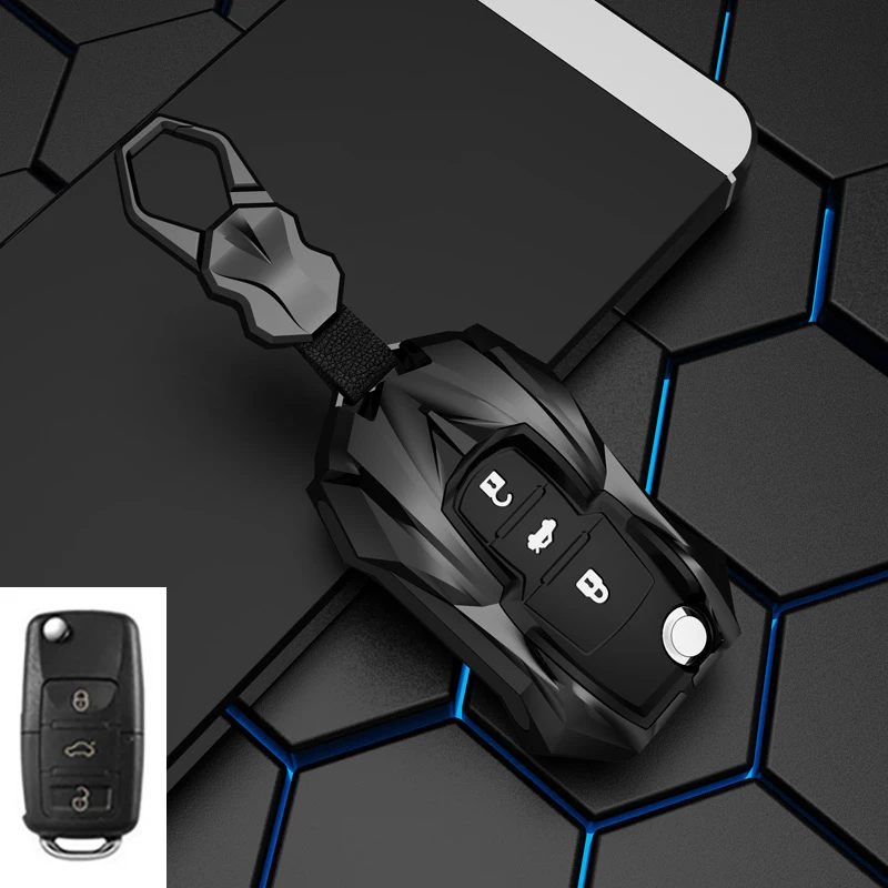 Zinc Car Key Case Car Key Full Cover Protection Bag for VW Volkswagen Polo Tiguan Passat Golf Jetta Lavida Skoda Octavia