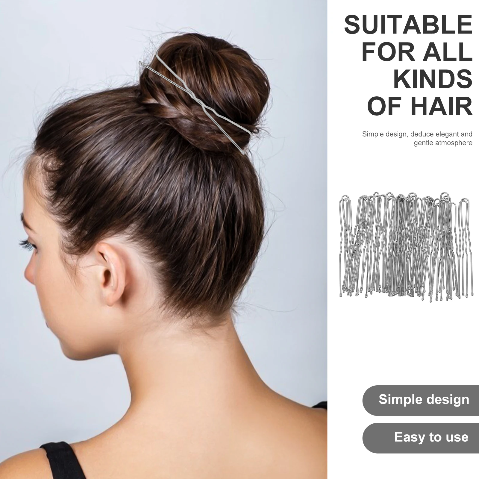 

U-shaped Alloy Hairpins 3 Boxes Salon Use Retro Set for Girls Hairstyling Tools Simple Accessories Small Clips Fix Hairstyle
