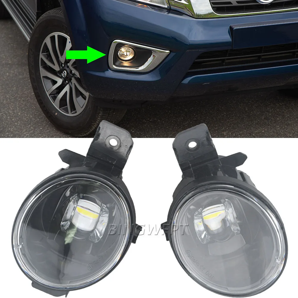 Car LED Lens Fog Lights Headlights Lamp DRL 12V Fog Lamps For Nissan Frontier D23 NP300 Frontier Navara 2015 2016 2017 2018 2019