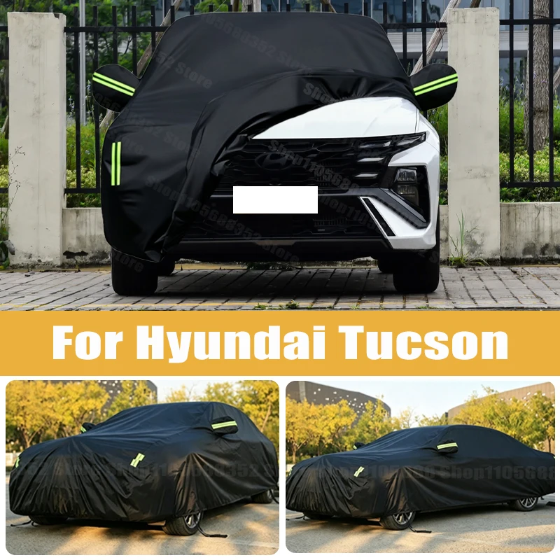 Car Cover Outdoor Protection Full Exterior Snow Cover Sunshade Dustproof Protection Cover Universal For Hyundai Tucson