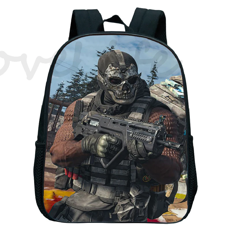 Call of Duty Warzone Mochila para Crianças, Bolsa de Jardim de Infância para Meninos e Meninas, Mochilas Escolares Impermeáveis para Bebê, Mochila para Criança, Mini Mochila