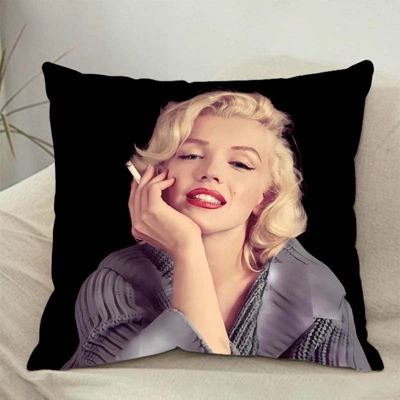 New M-Marilyn M-Monroe pillowcase cushion living room modern simple cushion cover recliner pillow Square pillow Home Decor 45X45