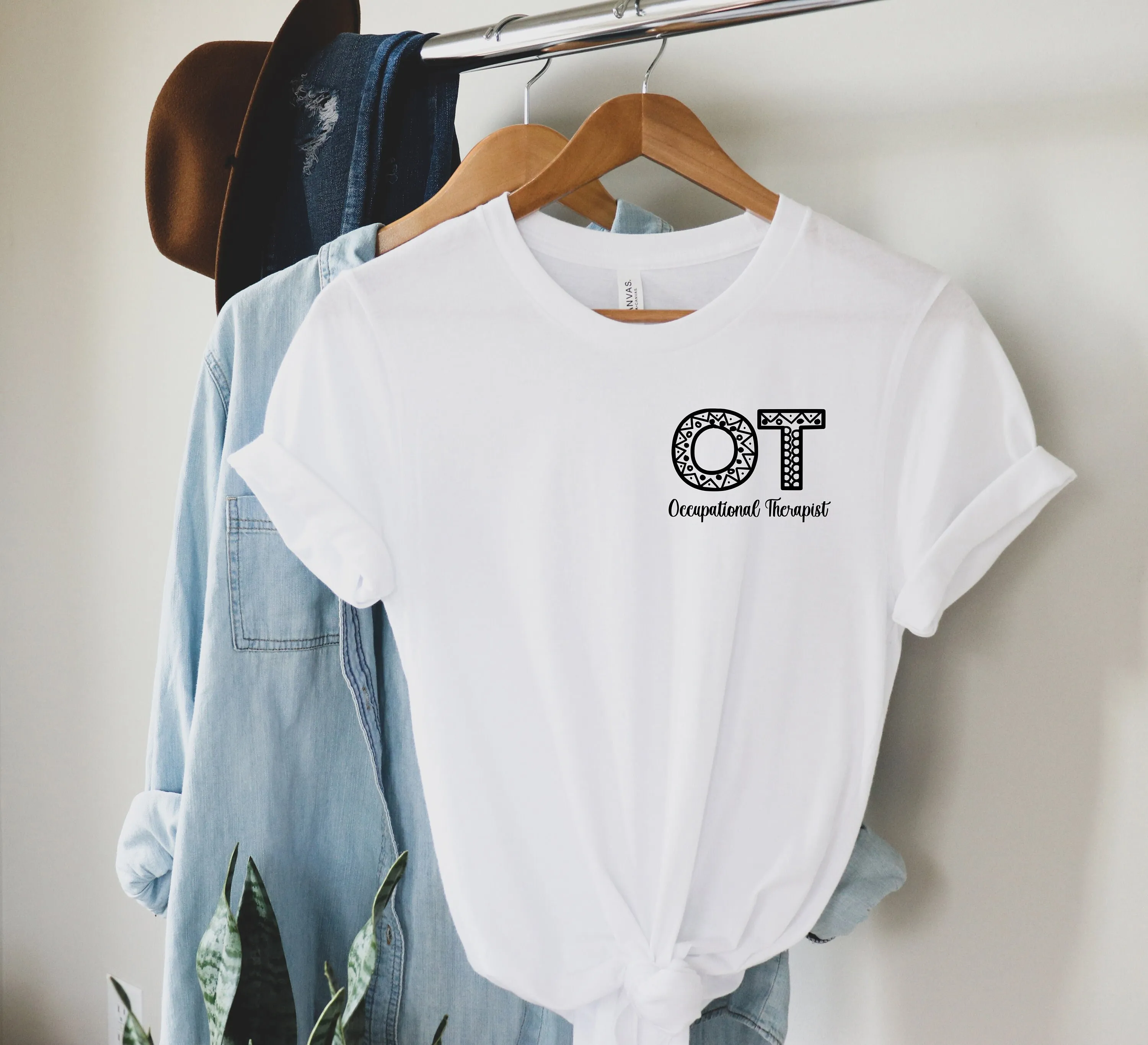 Therapist Minimalist T Shirt Occupational Therapy Pocket S Ot Assistant For Therapists