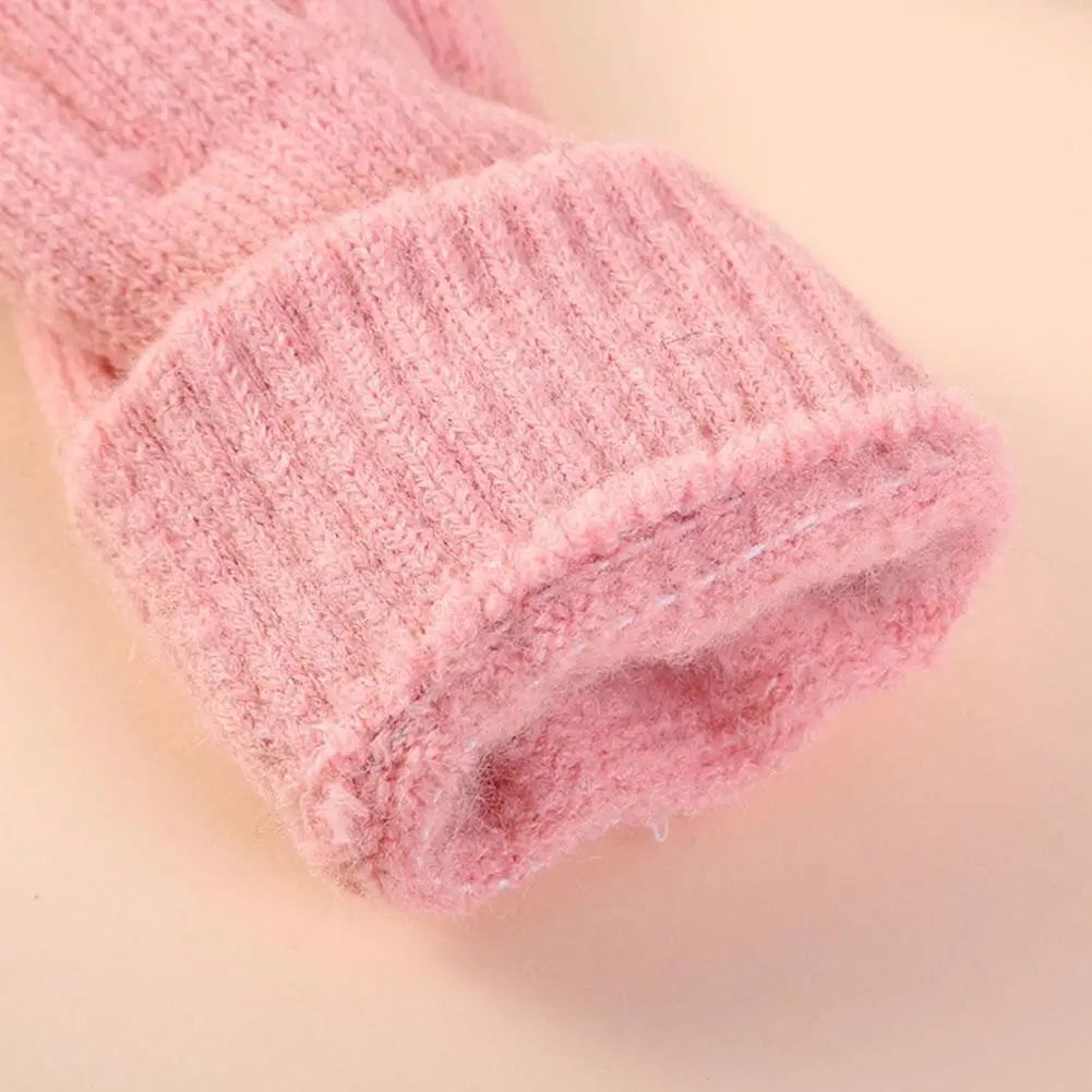 Gloves High Quality Warm Fleece Lined Windproof Elastic Cuffs Anti Slip Winter Unisex Cold Weather Cycling Driving Skiing Hiking