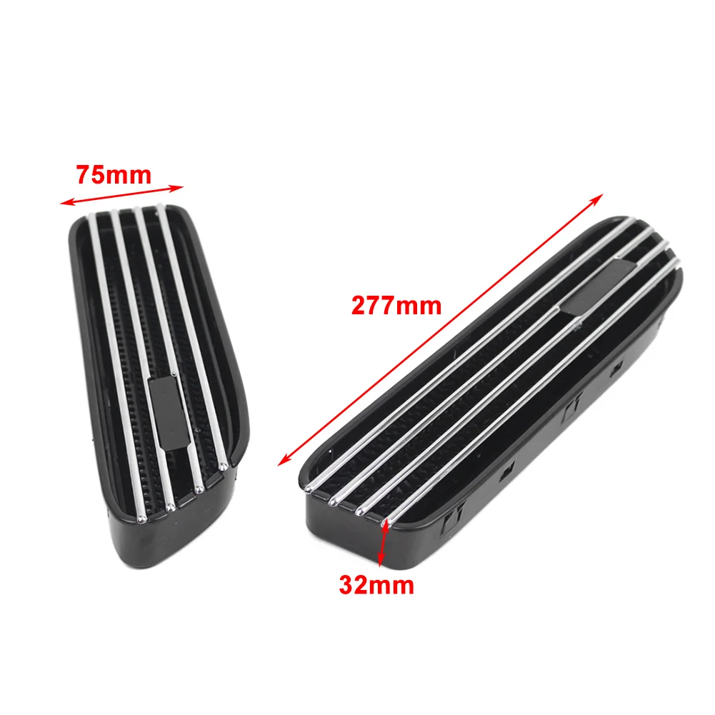 

1Pair 4-Fin Car Side Fender Air Flow Vents Grille ABS Grill For BMW E46 M3 2001 2002 2003 2004 2005 2006