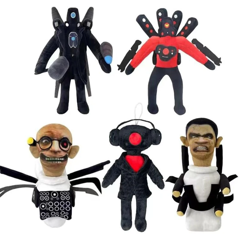 Skibidi-peluches de Titan TV Man para Fans y amigos, peluches de los jefes del inodoro, bellamente rellenos, muñecos de animales, regalo de Navidad