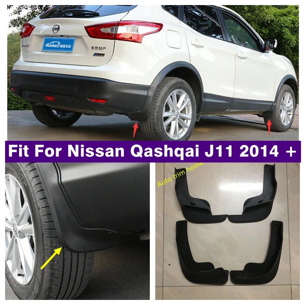 

Plastic Front Rear Mudguards Mud Flaps Splash Guards Fender Cover Kit Protector For Nissan Qashqai J11 2014 - 2020 Accessories