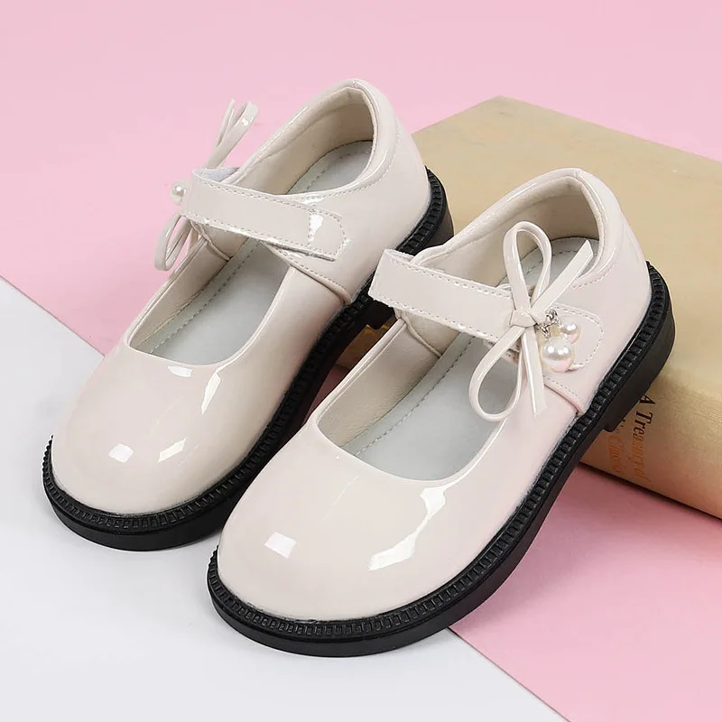Fashion Student Dance Performance Leather Shoes PU Leather Children's Shoes Girls' Dress Shoes Princess Dress Versatile Style