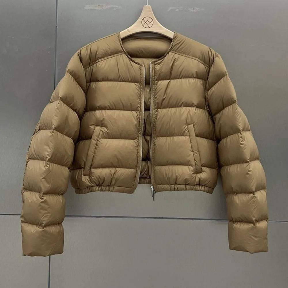 Light Cotton Clothes Women's Short Models in Autumn and Winter 2026 Fashion New Models Thin Fashion Versatile Crew Neck Fashion