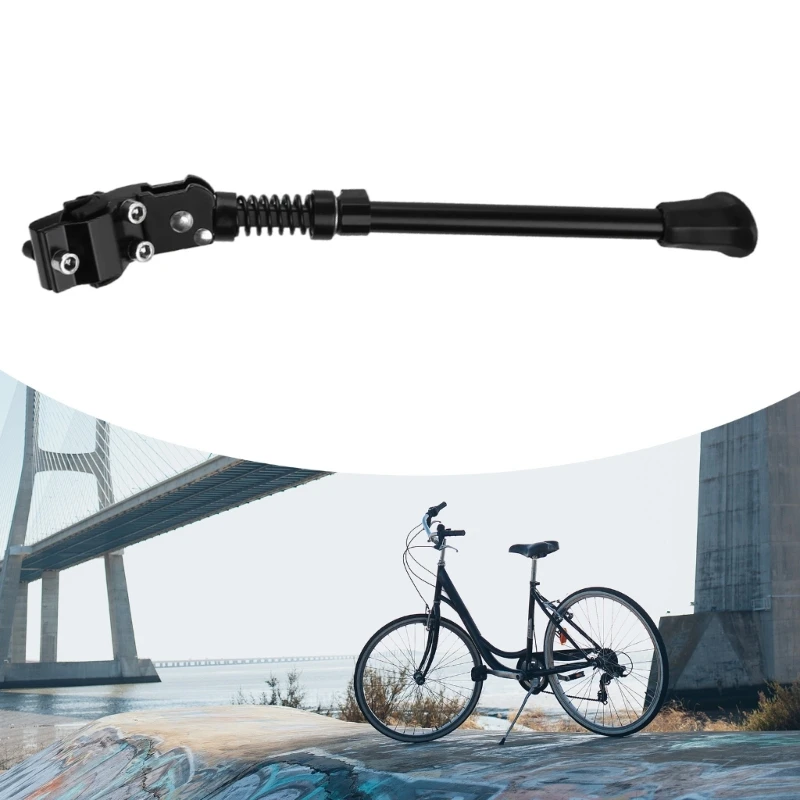 Adjustable Aluminum Alloy Bicycle Kickstand, Road Bike Parking Stand, Foot Brace, Side Rear Parking Rack, Bike Accessory