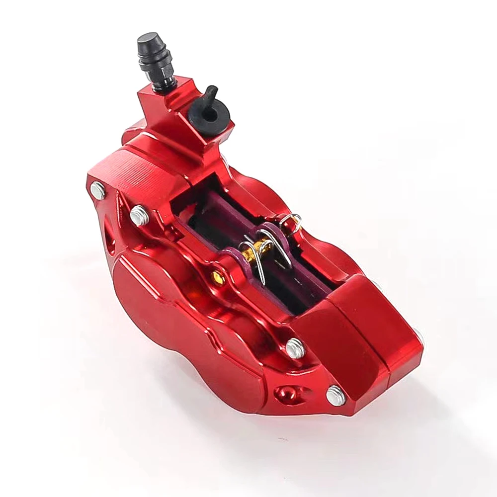 Zacisk hamulca motocyklowego 40 mm z 4 tłokami Uniwersalny do Honda Yamaha Kawasaki Suzuki Niu CNC Hamulec przedni tylny Moto Hamulec tarczowy — zdjęcie 4