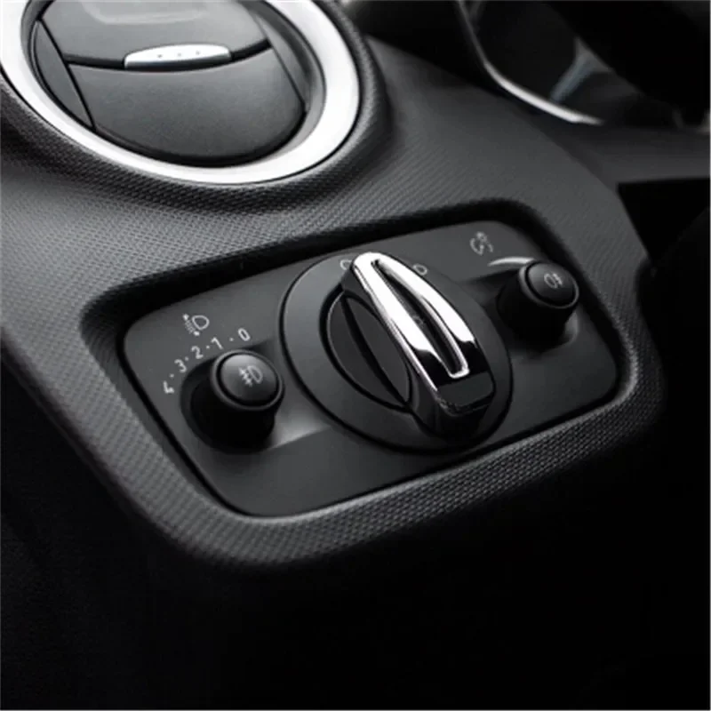 Car Styling Headlight Adjustment Switch Trim Decorative Stickers Cover For Ford Fiesta Ecosport Mondeo S-MAX C-MAX