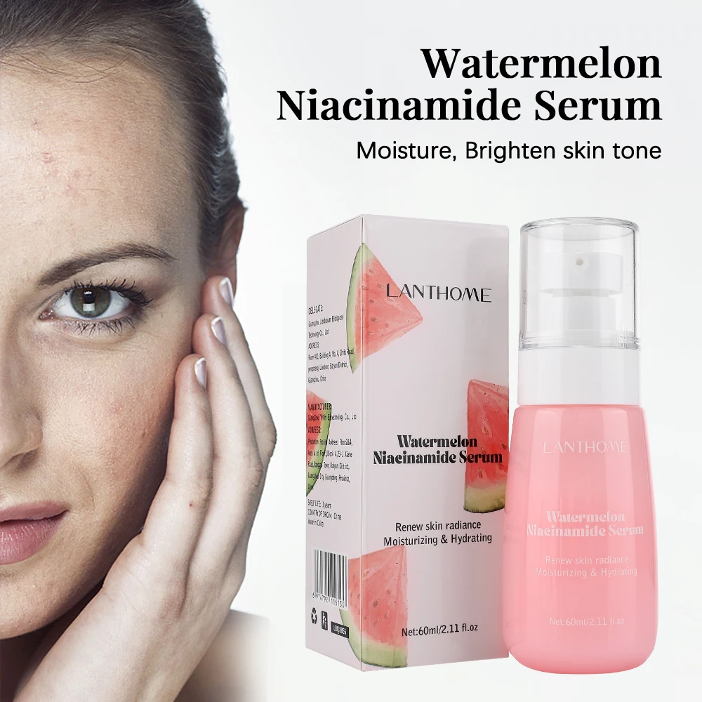 60ml Watermelon Niacinamide Serum Face Essence Bulb Cosmetics Moisturizing Lotion Whitening Brightening Korean Skin Care