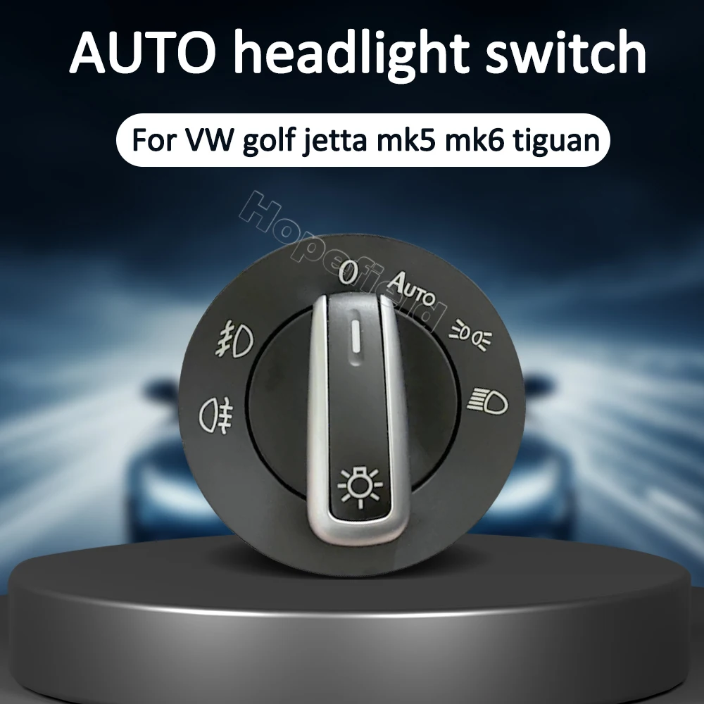 LED lamp beam control button dash Auto headlight switch car for VW Jetta MK5 MK6 Tiguan Transporter Rabbit upgrade interior