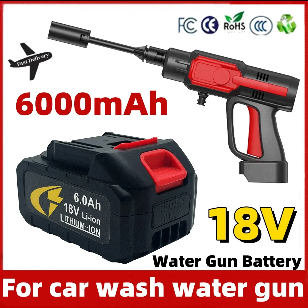 

18V 6000mAh Battery for Cordless High Pressure Cleaner Washer Spray Water Gun Car Wash Pressure Water Cleaning Machine