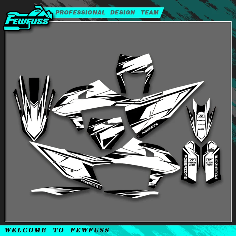 Fewfuss Graphics Decals Stickers Kits For KTM 125 250 300 350 450 500 SX SXF 19-22 EXC EXCF XCW XCF 2020-2023 Number Name Custom