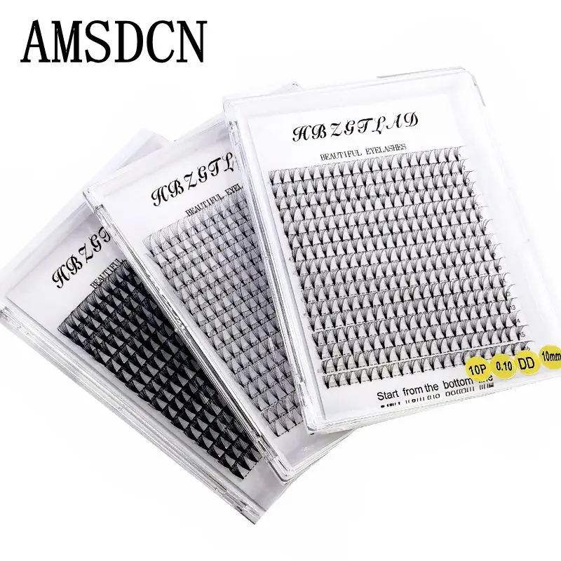 12/16 Lnes Large capacity Premade Russian Volume Fans 5D-20D Mink Eyelashes Short Stem Root tape Eyelash Extensions Supplies