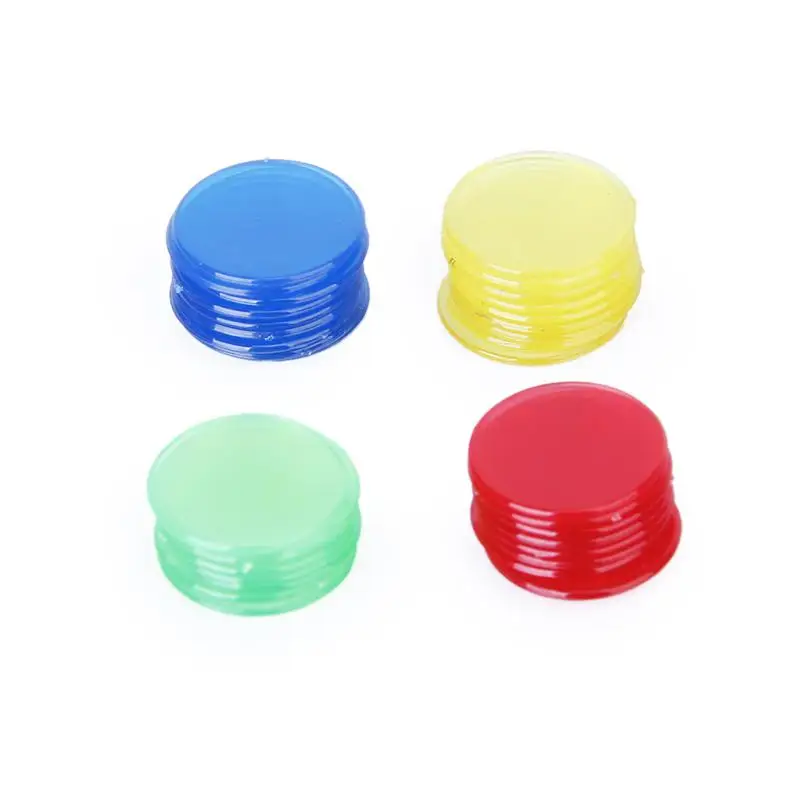 New Hot 100pcs PRO Count Bingo Chips Markers for Bingo Game Cards Dia 2cm 4 Colors Bingo Party Games Supplies Accessories