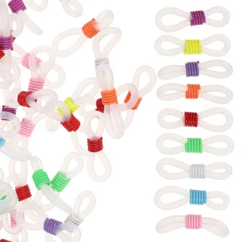 100 pcs משקפיים הוק מחבר רשת eזכוכית מחברים מסיכת קצוות זכוכית מחזיקי משקפיים גומי