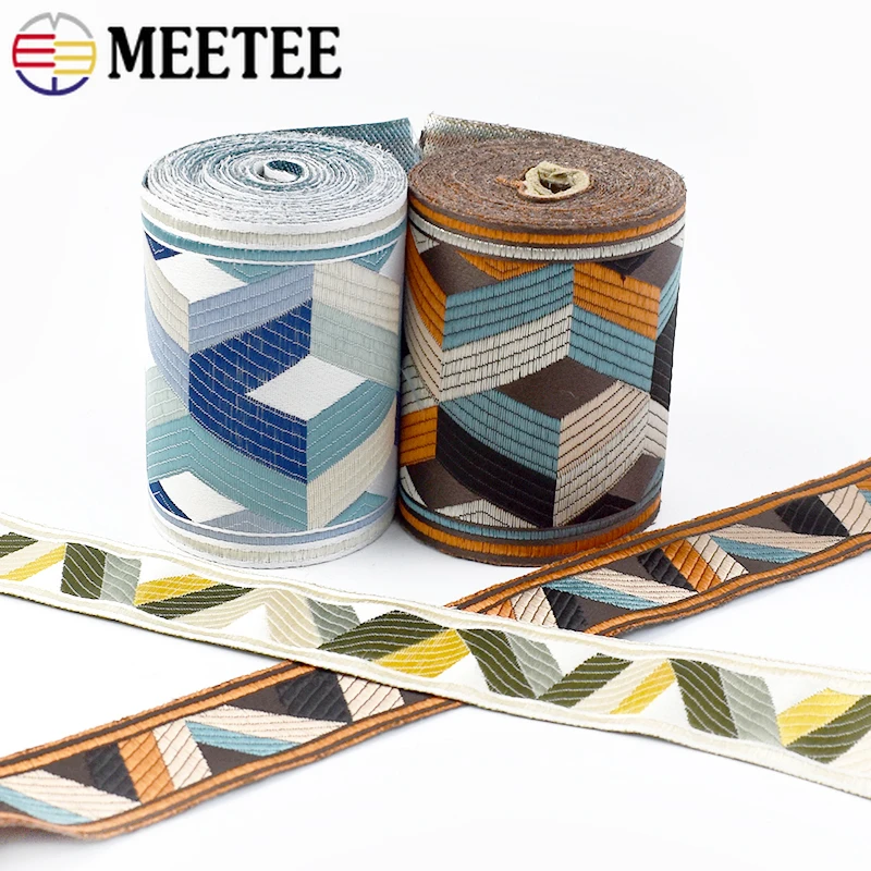 

2Meters 3.5/9cm Polyester Cotton Webbing Band for Bag Straps Curtain Decoration Embroidered Ribbon Tape DIY Sewing Accessories